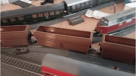 db hopper car h0 scale - self-unloading modeltrain modelrailway trains h0scale cargo ship shipping harbour crane container load model construction 3d print model - Mito3D