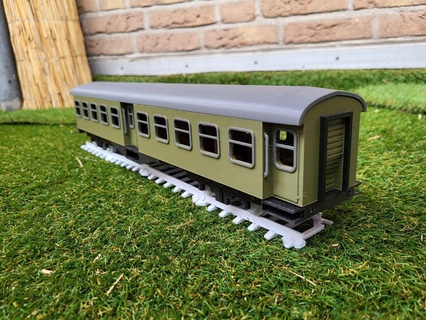 db umbauwagen ab4yde - coach ab4yge gauge 0 1 45 modeltrain modelrailway trains 0scale cargo ship scale shipping harbour crane container load model construction 3d print model - Mito3D