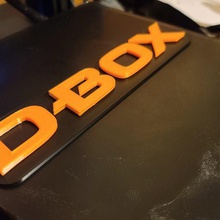 dbox 3d stick logo art motion system decals sim racing 8020 wall wheel 3d print model - Mito3D