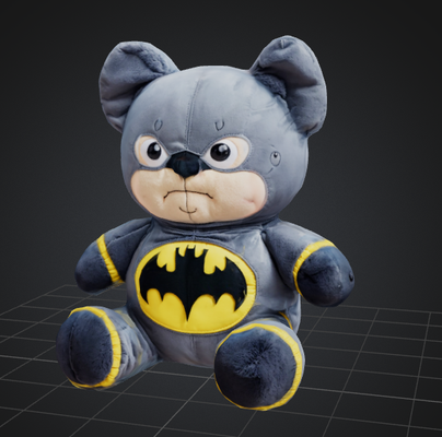 dbx batman peloso orso arte giocattolo 3d print model - Mito3D