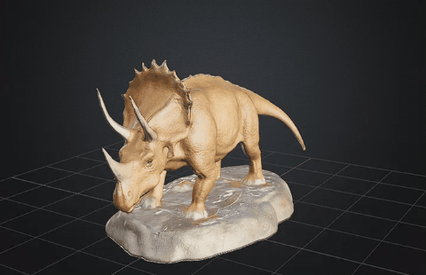 dbx dinosaurier triceratops 3 stl obj glb 3d drucker kunst dino triceratopos triceratopen tier escultura skulptur 3d print model - Mito3D