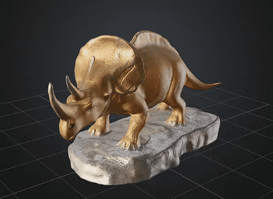 dbx dinosaurier triceratops 6 stl obj glb 3d drucker kunst triceratopos triceratopen dino 3d print model - Mito3D