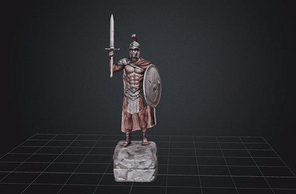 dbx gladiatore 1 stl obj glb 3d stampante arte guerriero statua romano spartano 3d print model - Mito3D