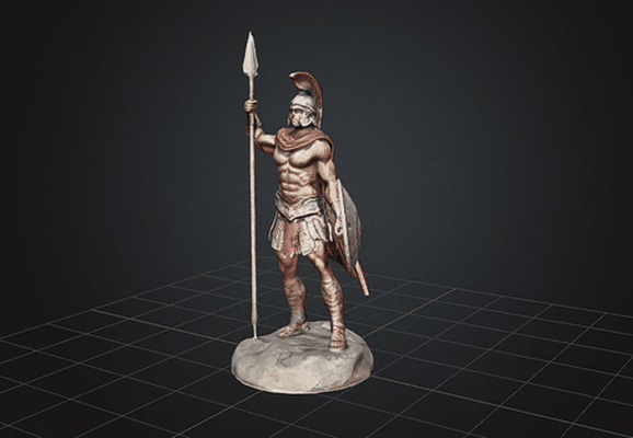 dbx gladiador 3 stl obj glb 3d impresora arte guerrero soldado espartano guerreiro personaje escultura estatua 3d print model - Mito3D