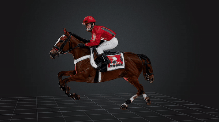 dbx cheval 7 stl obj glb 3d impression art animal 3d print model - Mito3D