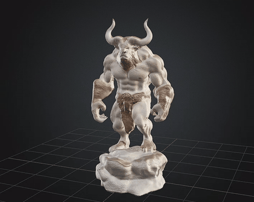 dbx paquete 2 minotauro stl obj glb 3d impresora arte animal épico mito mitología mitologia 3d print model - Mito3D