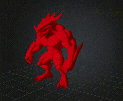 dbx vermelho predador monstro arte diabo inferno diablo personagem 3d print model - Mito3D