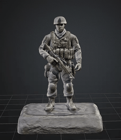 dbx soldado 33 stl obj glb 3d impressora arte personagem militares guerreiro 3d print model - Mito3D