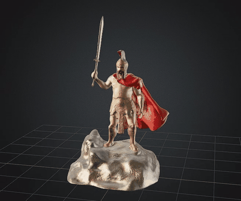 dbx spartano guerriero stl obj glb 3d stampante arte guerreiro soldado soldato carattere 3d print model - Mito3D