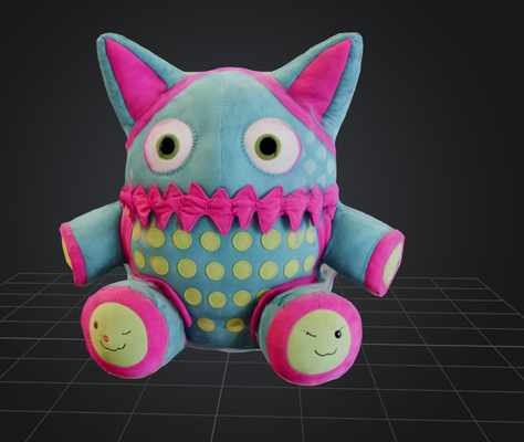 dbx ausgestopft pelzig monster kunst kinder spielzeug 3d print model - Mito3D