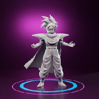 dbz - gohan cell games dragon ball goku new sayan ssj show replica figure miniature art build kit ender 3d print model - Mito3D