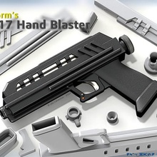 dc-17 hand blaster movie realistic game 3d printable authentic blastech clone wars cosplay prop costume dc17 easy props gun pistol scifi solidworks starwars star toy trooper weapon 3d print model - Mito3D