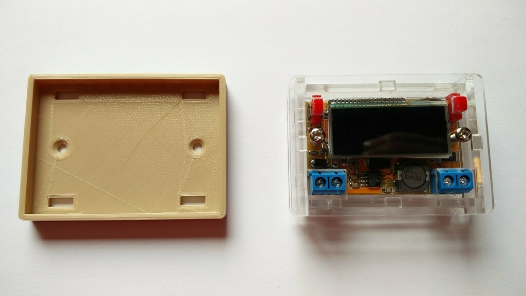 dc étape afficher monter boîte step down convertisseur abaissement mur électronique 3D print model - Mito3D