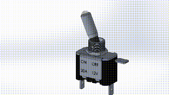 dc 12v 20a macchina toggle interruttore pulsante 3d print model - Mito3D