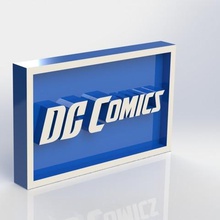 dc badge comics logo vari piano di cottura 3d print model - Mito3D
