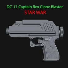 dc-17 capitão rex clone blaster cosplay estrela guerra a arte cloneblaster blastergun starwarcosplay dc17gun brinquedos glock colt jogo pistola 3d print model - Mito3D