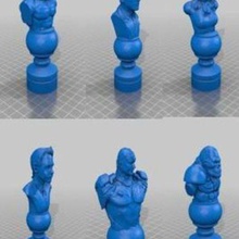 dc villians chess set game stratergy boardgame 3d print model - Mito3D