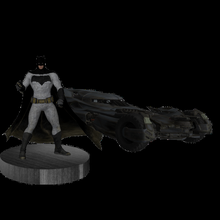 dceu's batman batmovile 3d print dc comics dceu justice league batmobile diorama bat man 3d print model - Mito3D