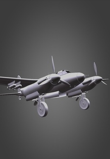 Havilland dh98 moustique fb mk vi bombardier chasse fighter bomber Seconde Guerre mondiale 3d print model - Mito3D