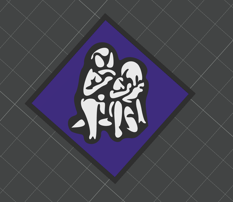 dead by daylight - teamwork collective stealth perk icon art 3d print model - Mito3D