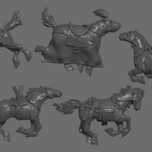 morto cavalos jogos miniaturas tampo mesa guerra interpretação papéis descobridor masmorras dragões terreno fantasia 28mm 3D print model - Mito3D