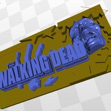 morto placca arte passeggio zombie 2d 3d print model - Mito3D