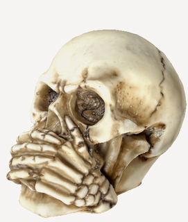 morto silenzioso cranio mani 3d print model - Mito3D