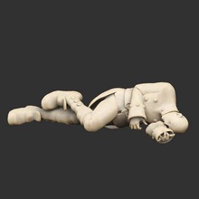 dead soldiers posed x5 art people soldier fable 3d print model - Mito3D