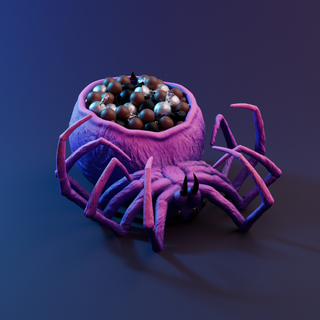 dead spider candy bowl - halloween candybowl tarantula horror spooky creepy scary decoration animal 3d print model - Mito3D