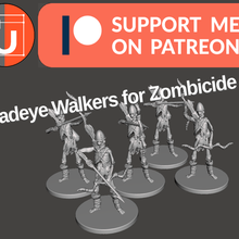 deadeye marcheurs zombicide noir peste archer noire fantaisie squelette zombi jouet 3d print model - Mito3D