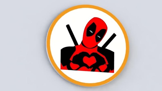 deadpool's coaster forth deadpool coasters 3d printing drink coasters marvel superhero anti-spill protective regenerating red black fourth wall merc mouth wade wilson marvel comics fan art geek decor collectible pop culture home accessories unique gifts  3d print model - Mito3D
