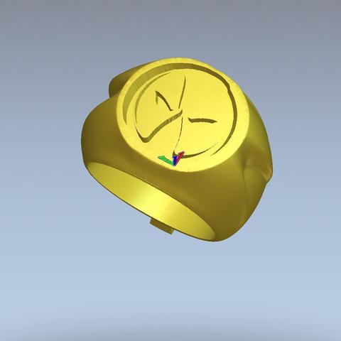 deadpool jewelry signet ring superhero comic 3D print model - Mito3D