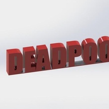 deadpool art comics entry letter superheroes marvel avengers 3d print model - Mito3D