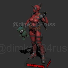deadpool art xman marvel mutant comics cartoon girl cosplay super woman fantasy fictional creature sabers dimka1344russ mutation 3d print model - Mito3D