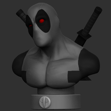 deadpool art de marvel le buste figure héros x hommes 3d print model - Mito3D