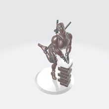 deadpool action figure game marvel comics power heroes figurine laugh humor 3d print model - Mito3D