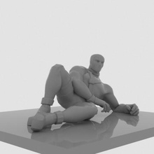 deadpool artistic figure art toy marvel poly character 3d print model - Mito3D