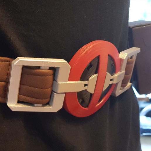 deadpool belt buckle fashion costume superhero props prop cosplay 3D print model - Mito3D