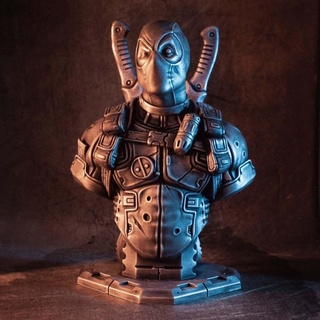 deadpool bust remastered supportless edition fan art eastman marvel mutant sculptures wade wilson 3d print model - Mito3D