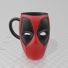 deadpool tasse mug en verre la maison de coupe marvel avengers bande dessinée marvelstudios stan lee 3d print model - Mito3D