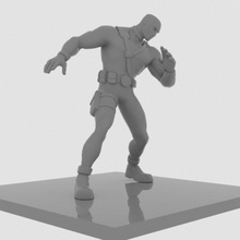 deadpool dance figure art toy marvel poly character 3d print model - Mito3D