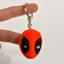 deadpool head keychain gadget 3dmodel 3dmodeling 3dprintable 3dprinting abs assembly zortrax 3d print model - Mito3D