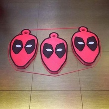 deadpool head keyring jewelry colorprint keychain multicolor prusa i3 keychains 3d print model - Mito3D