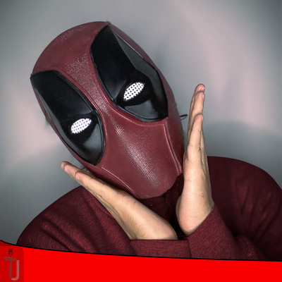 dead pool casque in pièces aimants 3 impression masque merveille héros personnage cosplay 3d print model - Mito3D