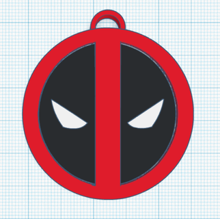 Deadpool anahtarlık anahtarlık Deadpool Bedava Süper kahraman hayret 3d print model - Mito3D