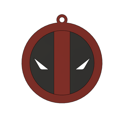 deadpool keychain art deapool wolverine coin 3d print model - Mito3D