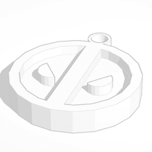 deadpool Anahtarlık sanat tasarım anti-kahraman anahtar halkası 3d print model - Mito3D