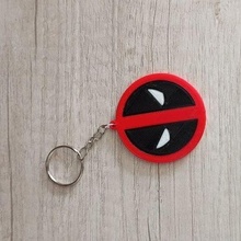 deadpool keychain key ring design ornament dead pool red hang pendant 3d print model - Mito3D