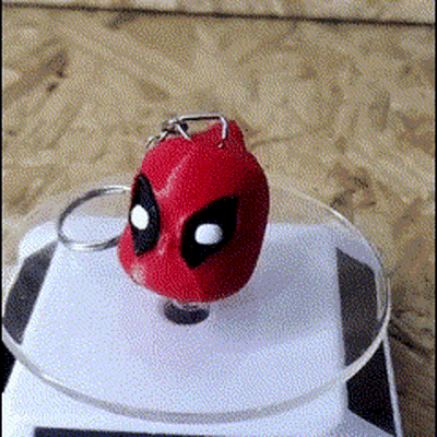 dead pool porte clés tête chibi art llaveros llavero multicolore libre merveille bandes dessinées péliculas films super héros chimichangas personnage personaje 3d print model - Mito3D