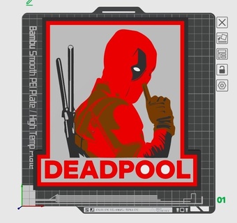 Deadpool hafif kutu 3d print model - Mito3D